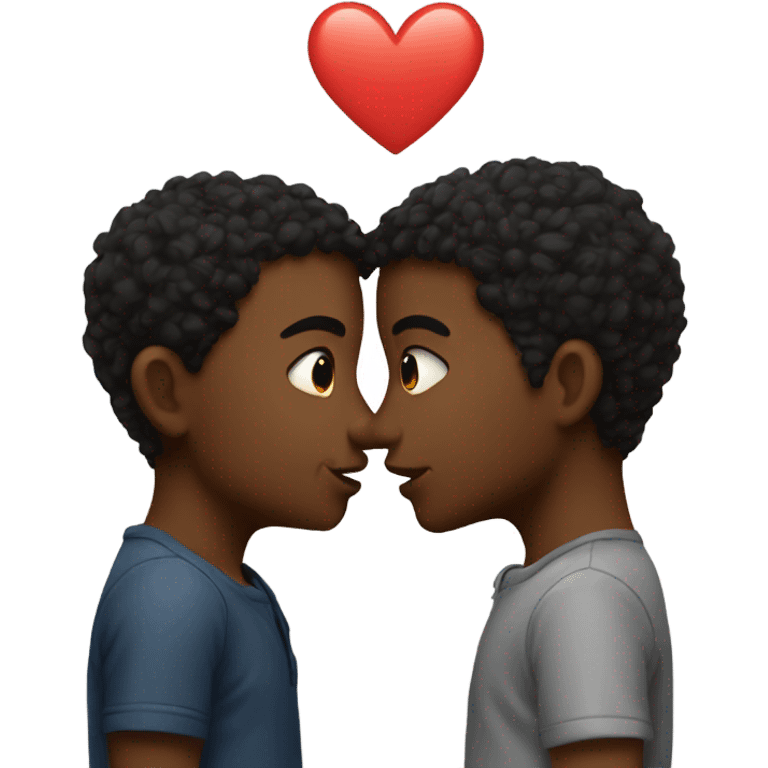 2 boys kissing emoji