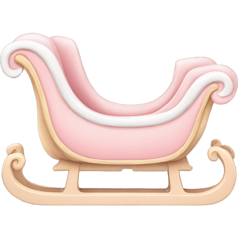 Pastel pink sleigh emoji