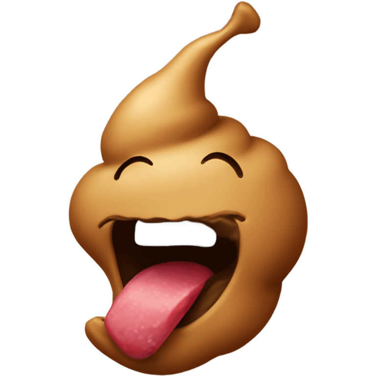  poop emoji being eaten emoji