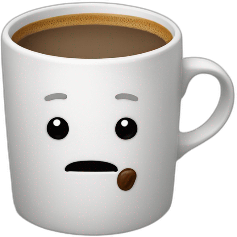 coffee with ¨gukki¨ on the mug emoji