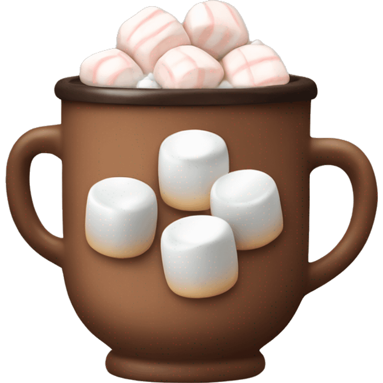 Mug of Hot cocoa with marshmallows in it emoji