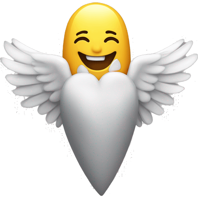 Crée un emoji représentant un cœur avec des ailes, dégageant une aura ultra romantique. emoji