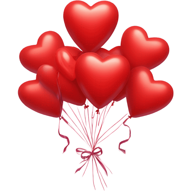 red heart balloon bouquet  emoji