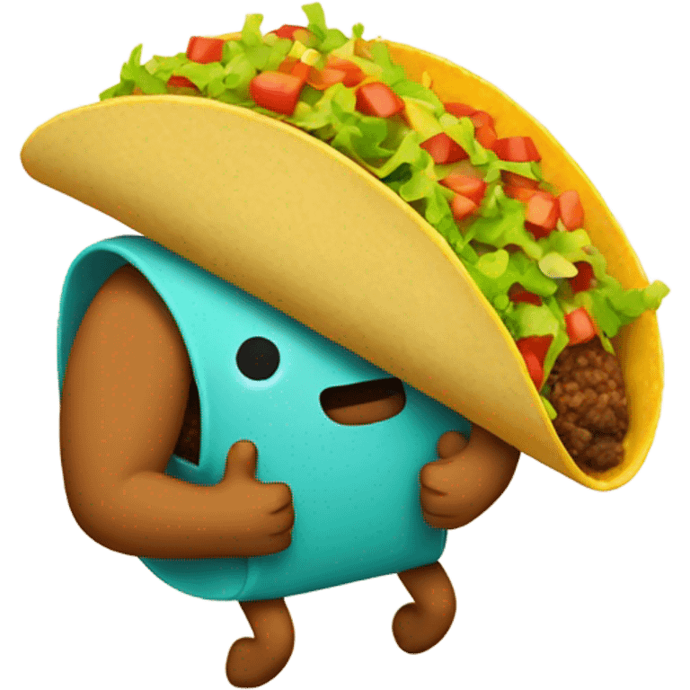 taco eating taco emoji