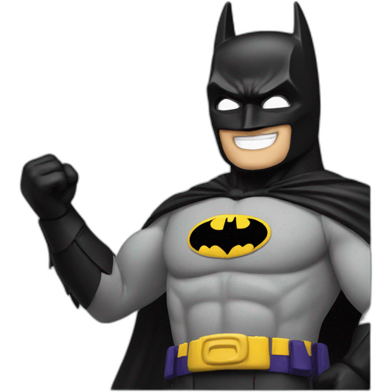 Batman is ecstatic emoji