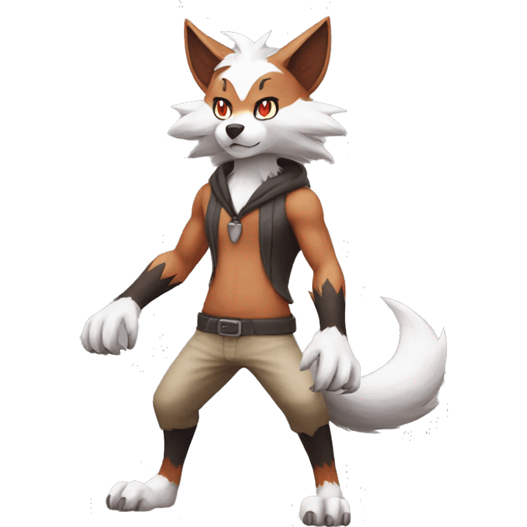 Lycanroc-Torracat full body emoji