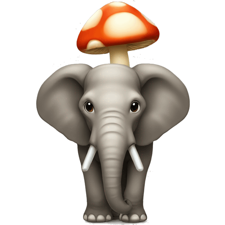 Mushrooms and elephant  emoji