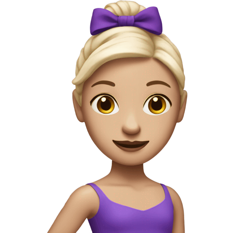 white blonde ballet dancer with purple tutu  emoji