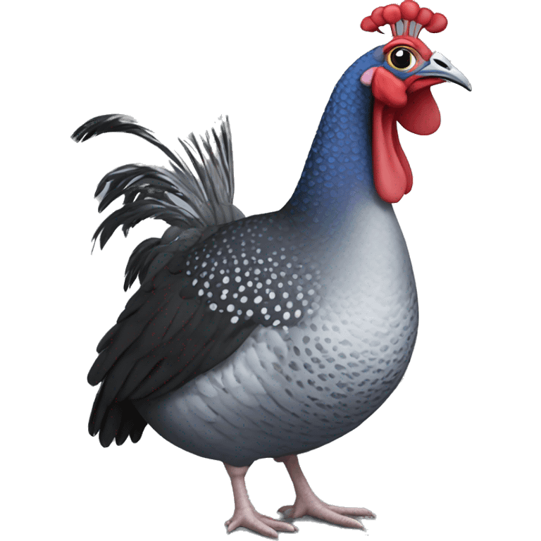 3 guinea fowl emoji