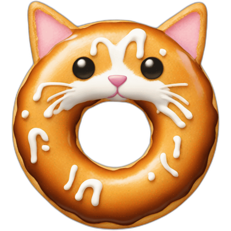 Cat Shaped Doughnut emoji