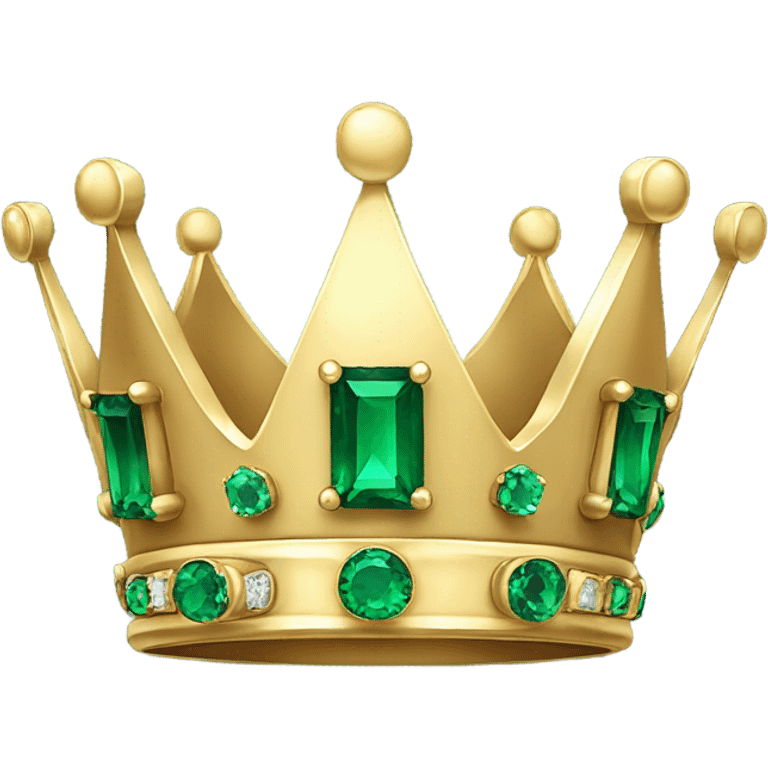 simple emerald king crown emoji