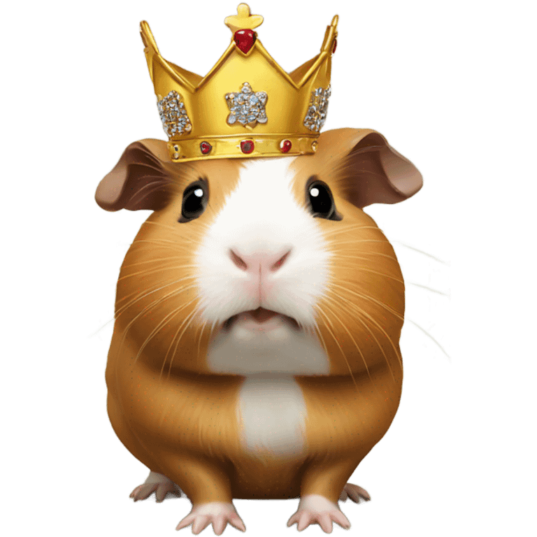 Guinea pig wearing a crown emoji