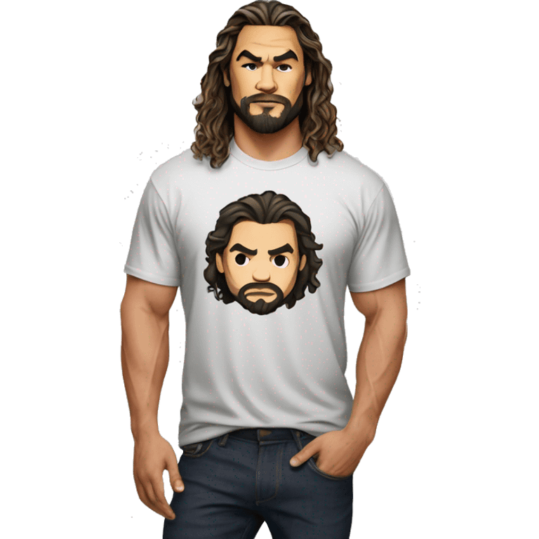 jason momoa wearing tee emoji