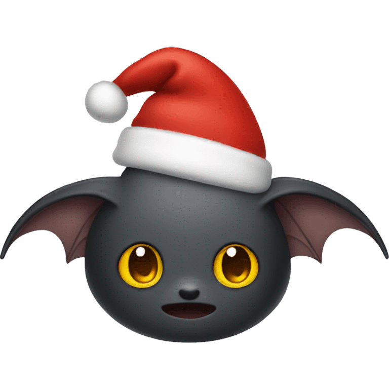 Bat with santa hat emoji