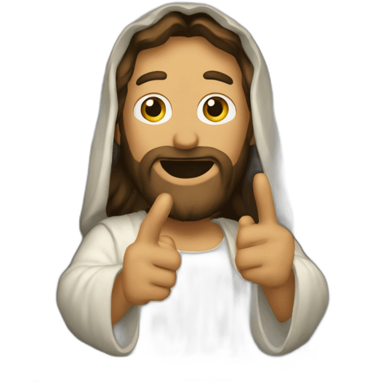 a un Jesus tocando a la puerta emoji