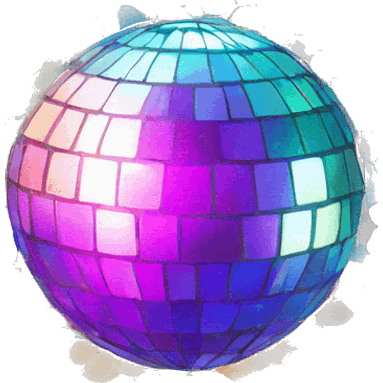 little multicolor disco ball emoji