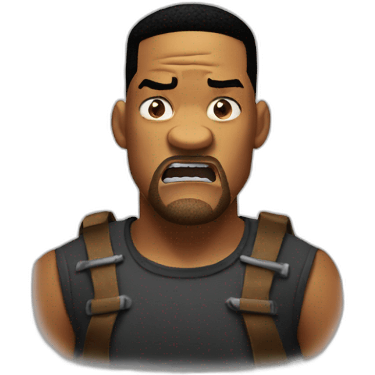 will smith angry head emoji