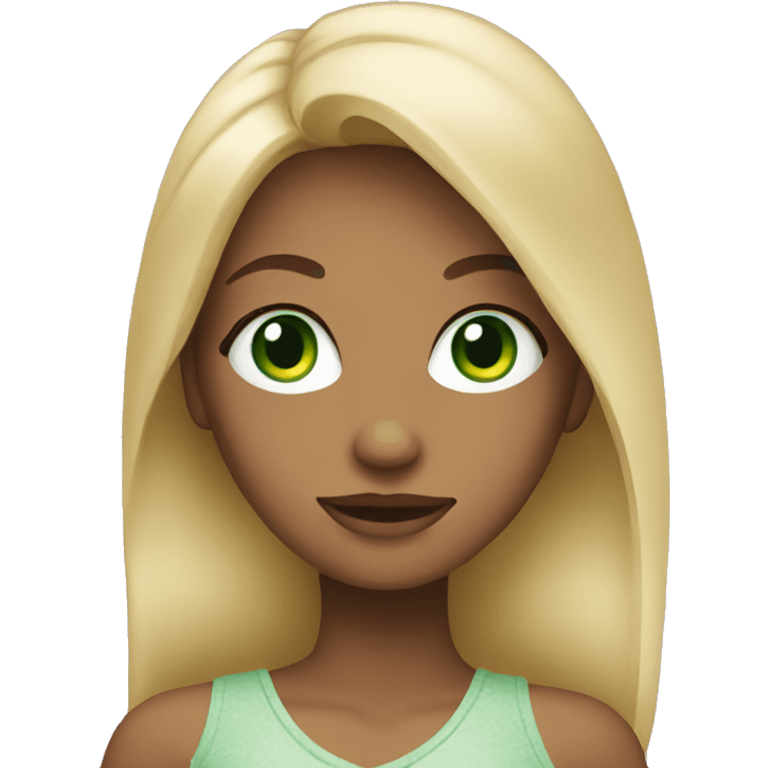 Blonde girl with green eyes  emoji