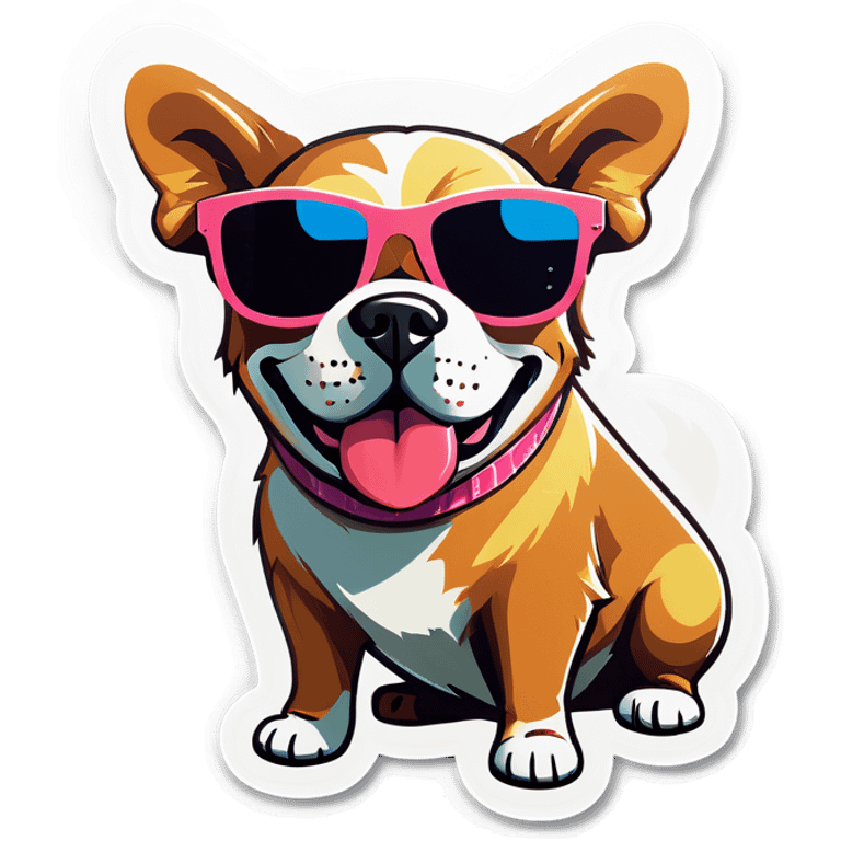 Dog with sunglasses  emoji