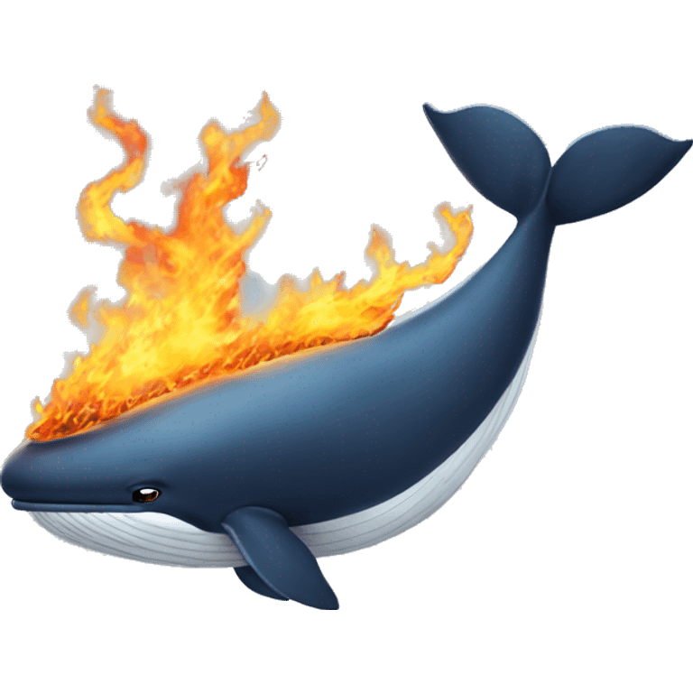 whale with fire powers emoji