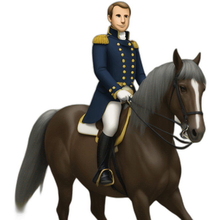 macron en cheval emoji