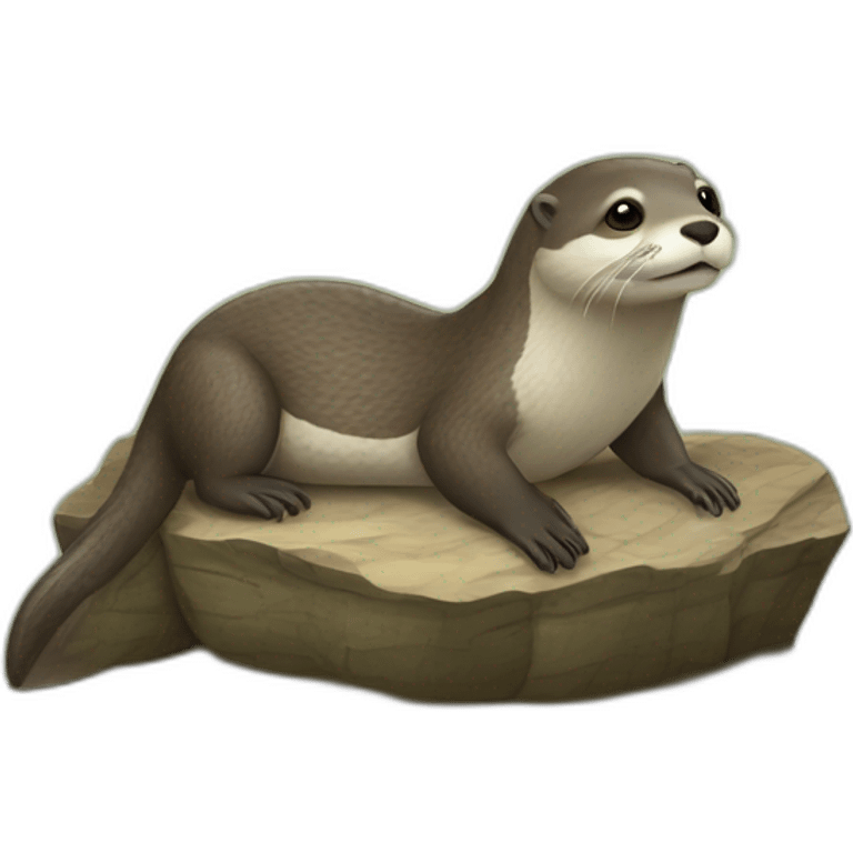 Loutre sur tortue  emoji