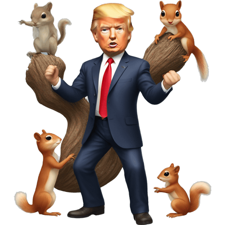 Donald Trump saving squirrels   emoji