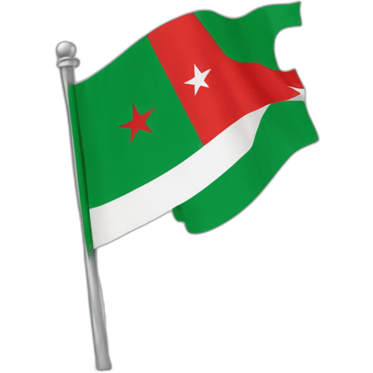 Drapeau du maroc avec celui de la réunion collé emoji