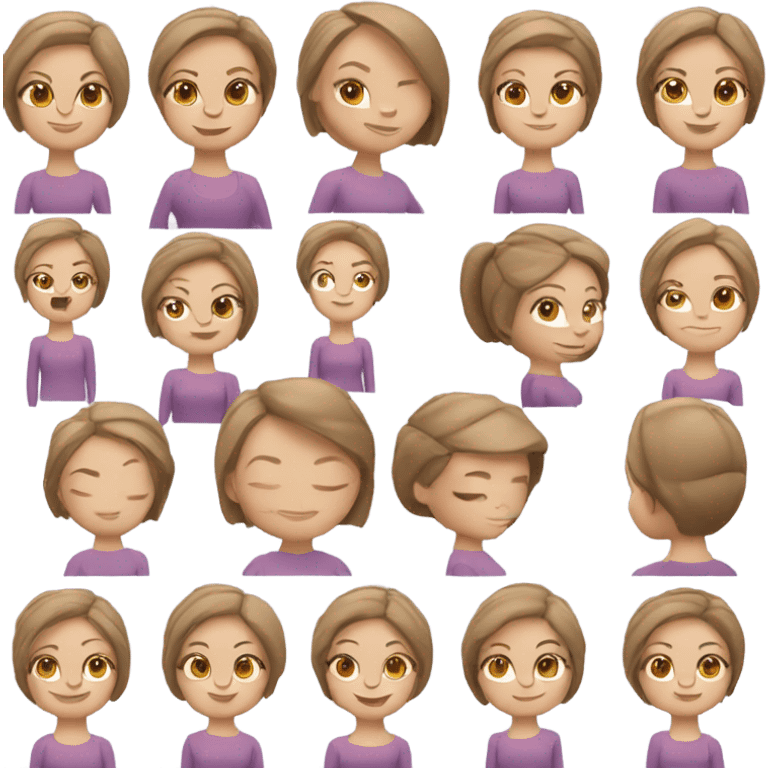 Pilates girl with short light brown hair emoji