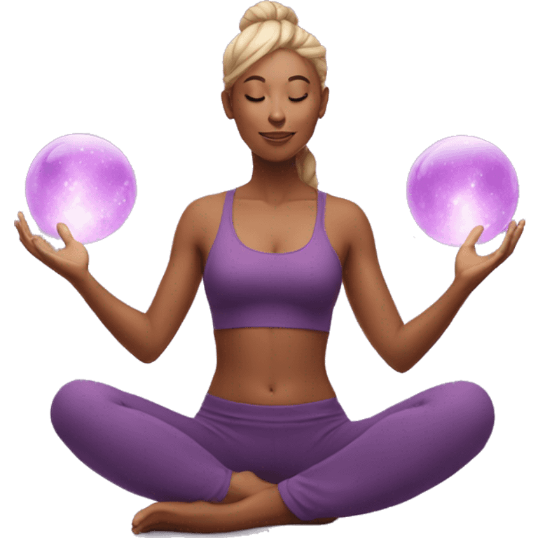 yoga and magic emoji