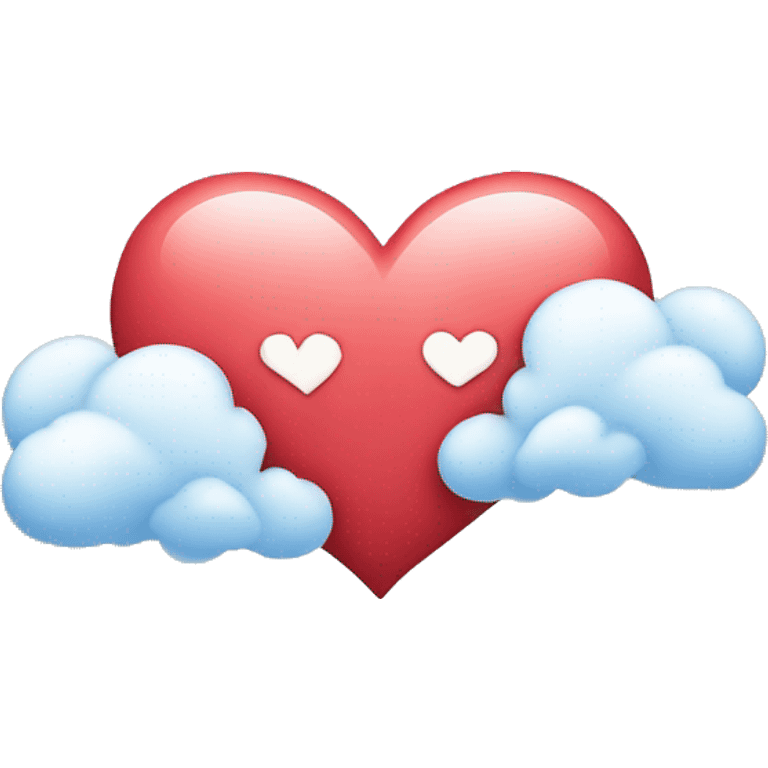 Heart with clouds emoji