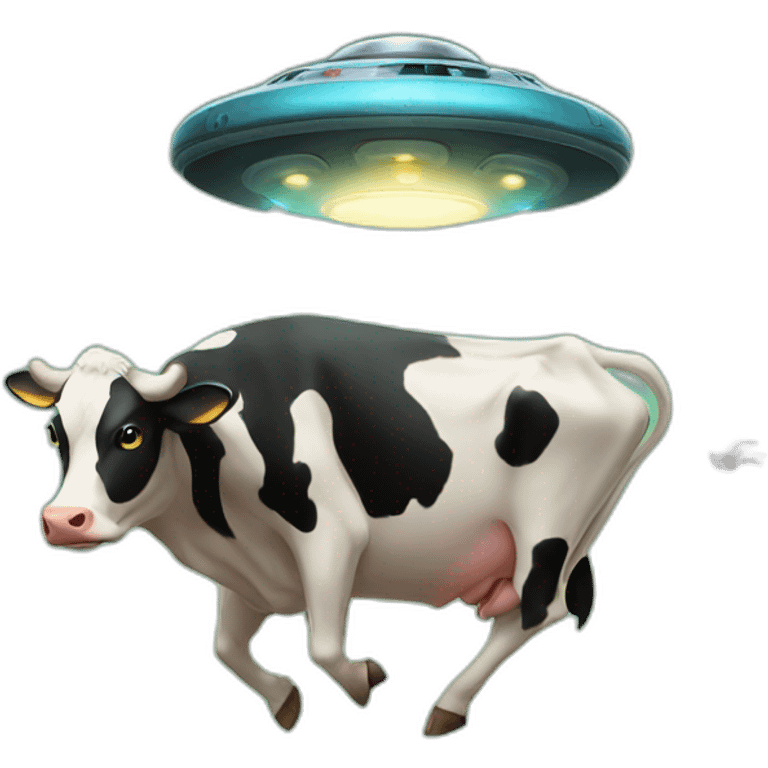 ufo Abducting a cow emoji