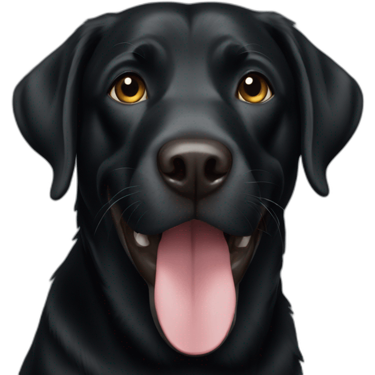 Black labrador emoji