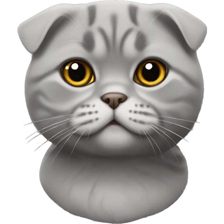 Gray Scottish fold emoji