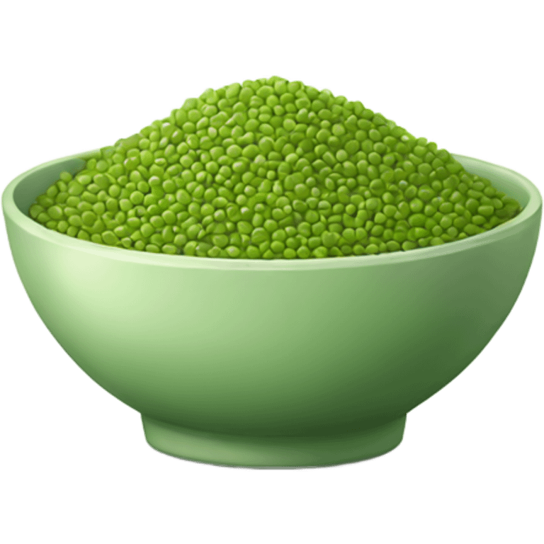 Bowl with green buckwheat emoji