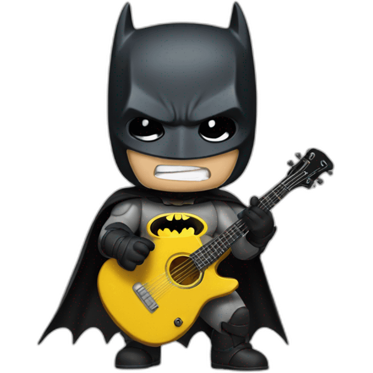 batman playing a guyitar emoji