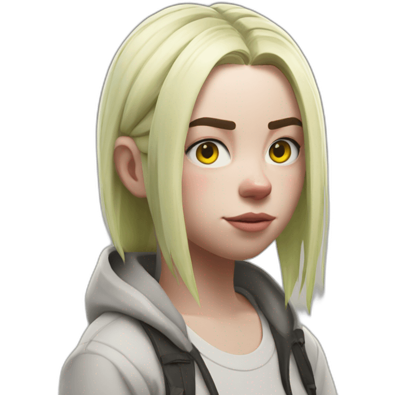 Billie Eilish in Fortnite emoji