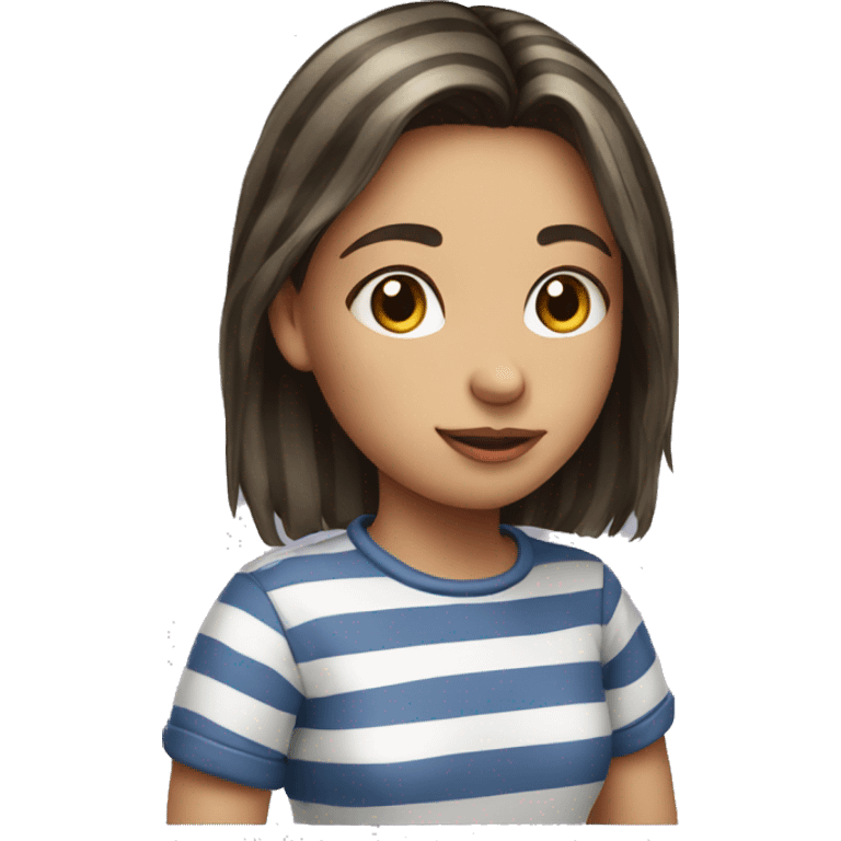 striped shirt portrait of girl emoji