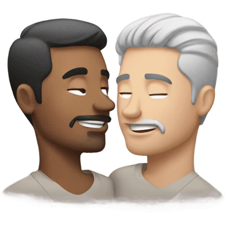 Two white men cuddling emoji