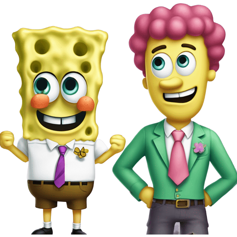 SpongeBob and Patrick emoji