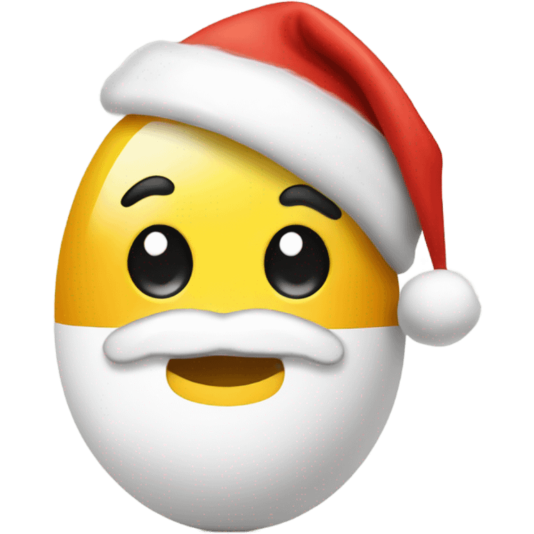 Egg with Santa hat emoji