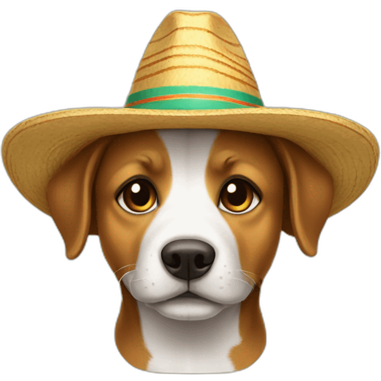 perro y sombrero emoji