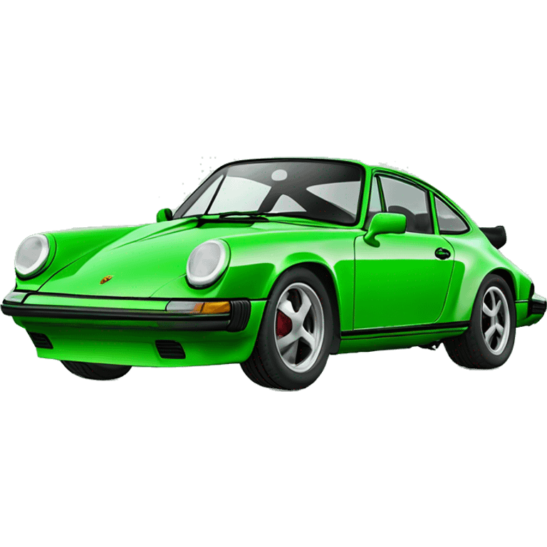 Porsche 911, green  emoji