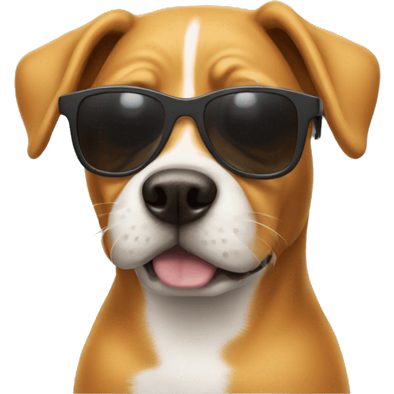 Dog wearing sunglasses emoji