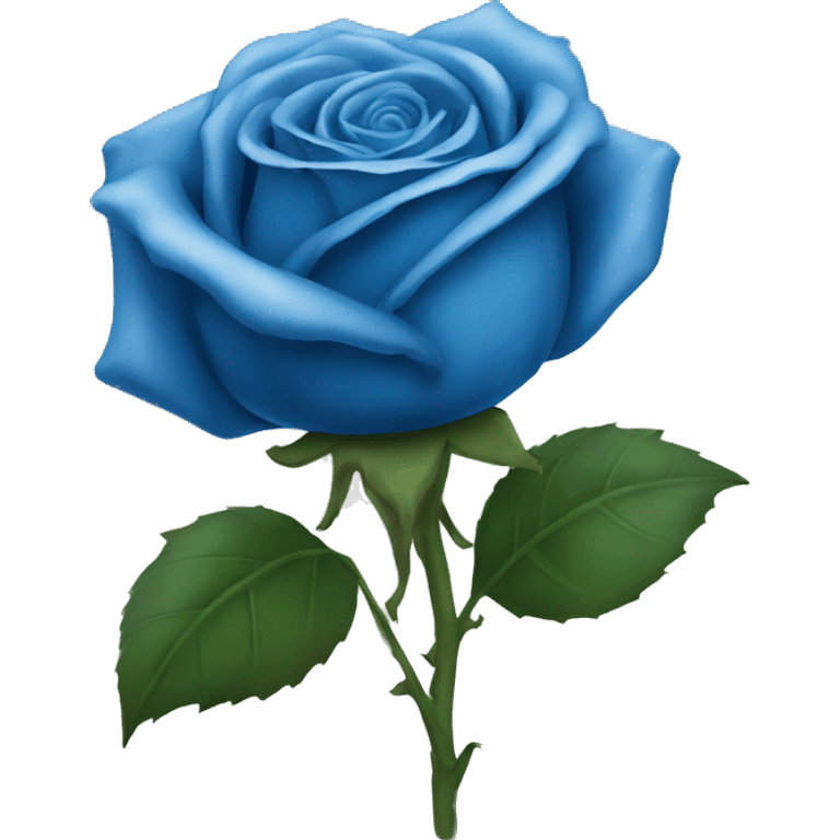 A blue rose closed emoji