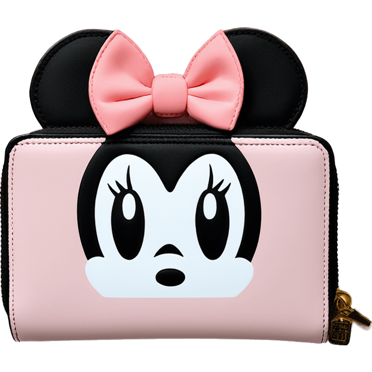 Loungefly light pink Minnie Mouse Wallet emoji