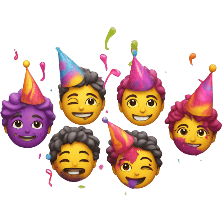 Concert,party,birthday,holi emoji