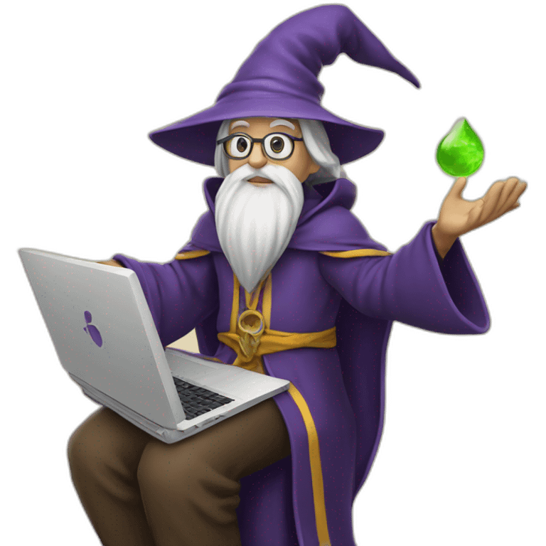 wizard with a laptop emoji