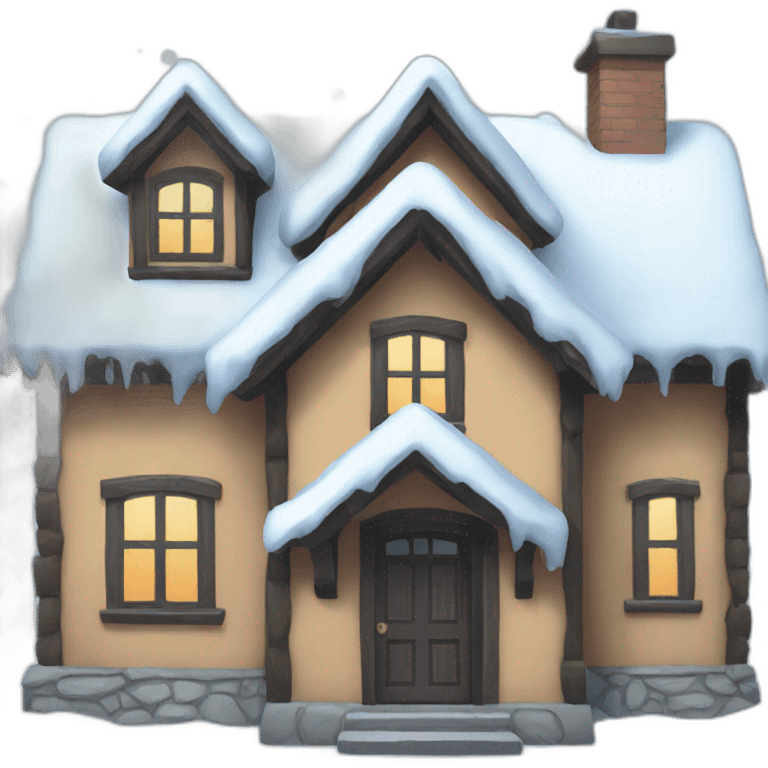 winter house emoji