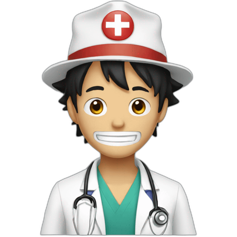 luffy as a doctor emoji